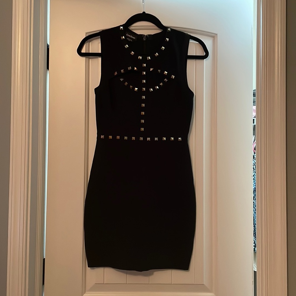 Black studded Bebe dress